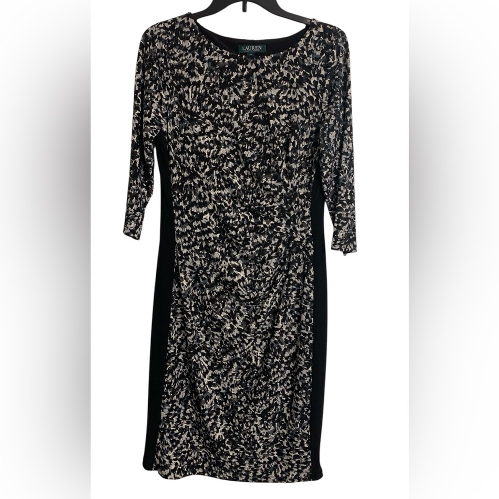 Lauren Ralph Lauren 10 Camo Business Casual Midi Dress Rushed